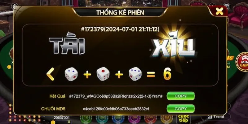 Tổng hợp luật chơi của tài xỉu MD5