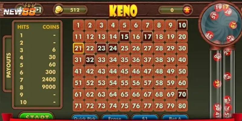 Khám phá luật chơi keno từ A đến Z