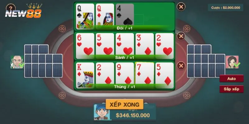 Thủ thuật xếp bài trong mậu binh 5 lá 