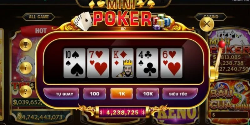 Khám phá các bước chơi mini poker cơ bản