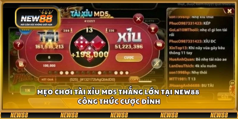 Mẹo chơi tài xỉu MD5 thắng lớn tại New88 - Công thức cược đỉnh